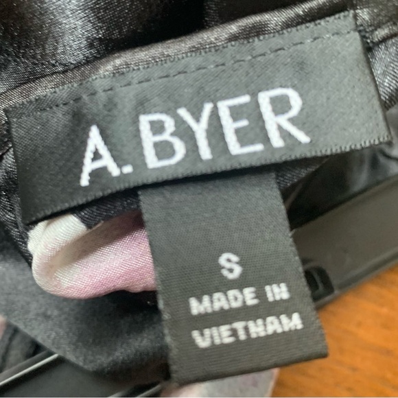 A. Byer Black & Purple Floral Halter Top. Size: Small - Picture 3 of 5